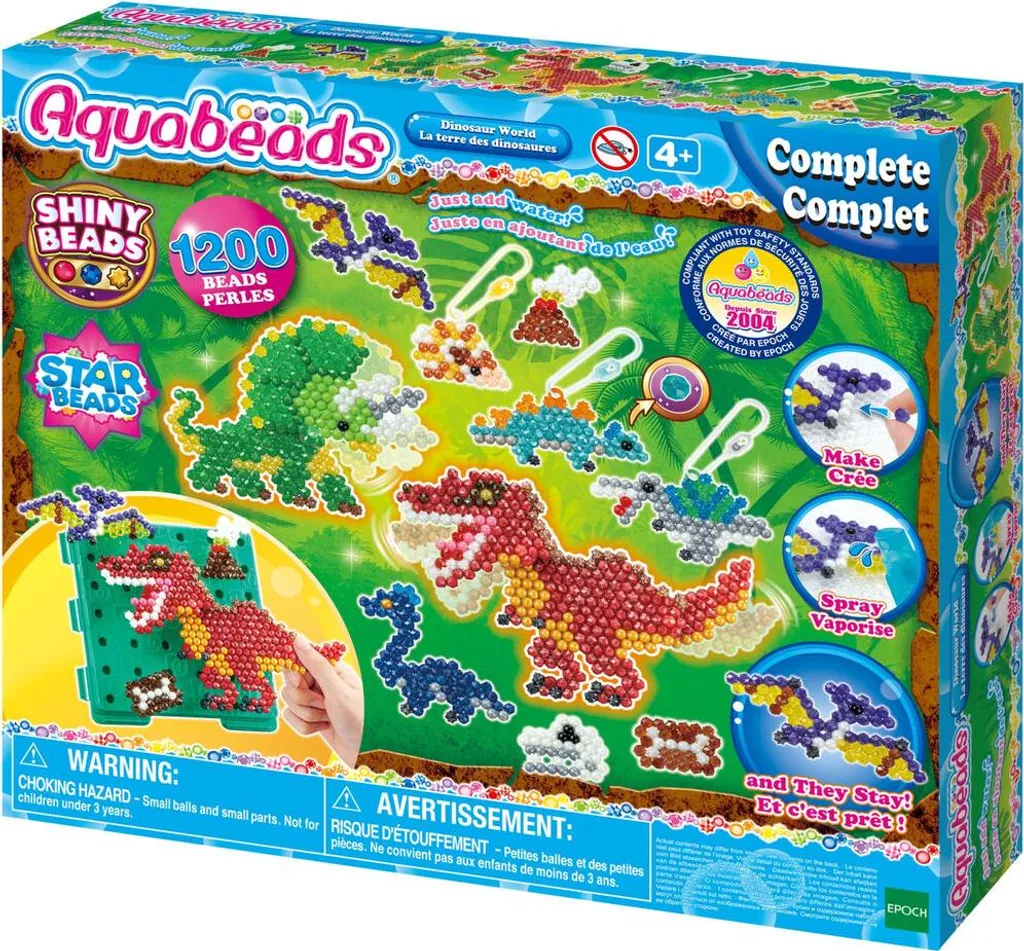 Jeu de Perles Aquabeads Thème Dinosaure pour Activité Manuelle
