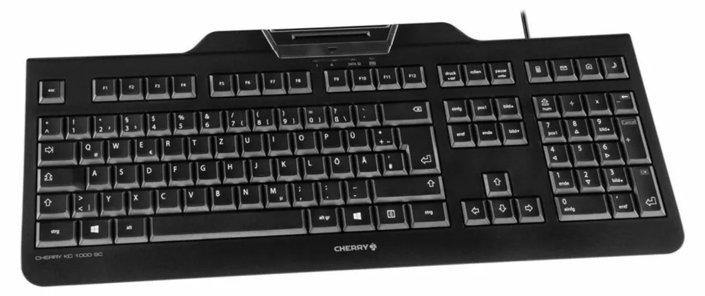 Clavier Sécurisé CHERRY KC 1000 SC pour Signature Électronique et USB