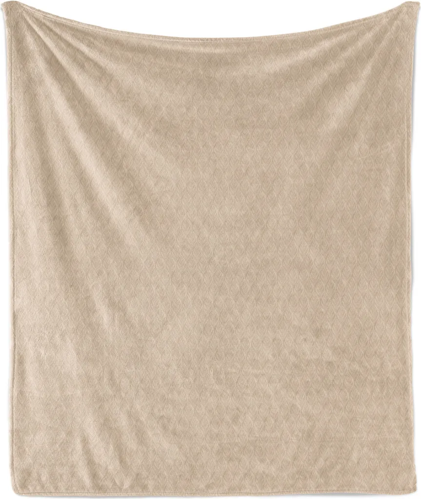 Plaid Beige ABAKUHAUS 175x230 cm - Design Tulipano Astratto Vintage