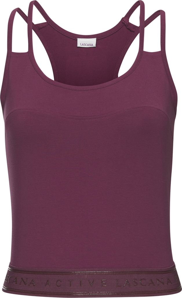 LASCANA ACTIVE Crop-Top dunkelrosa Größe M