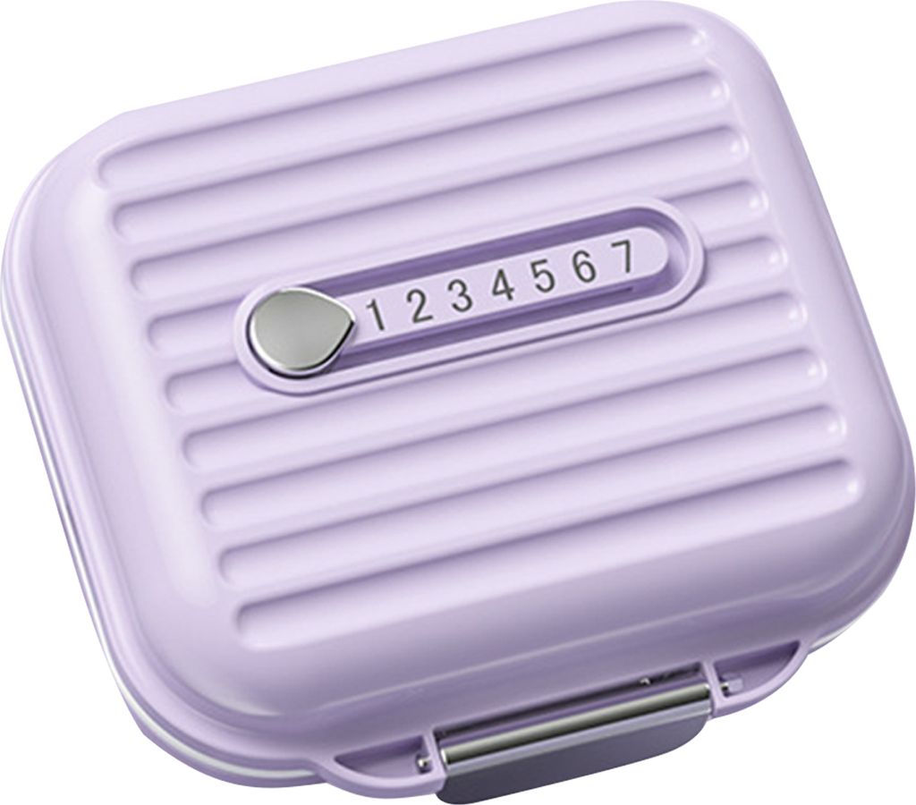 Wöchentliche Pillendose mit Fächern und transparentem Deckel, 7 Fächer, Schlossdesign, staubdicht, feuchtigkeitsbeständig, für Reisen im Freie...