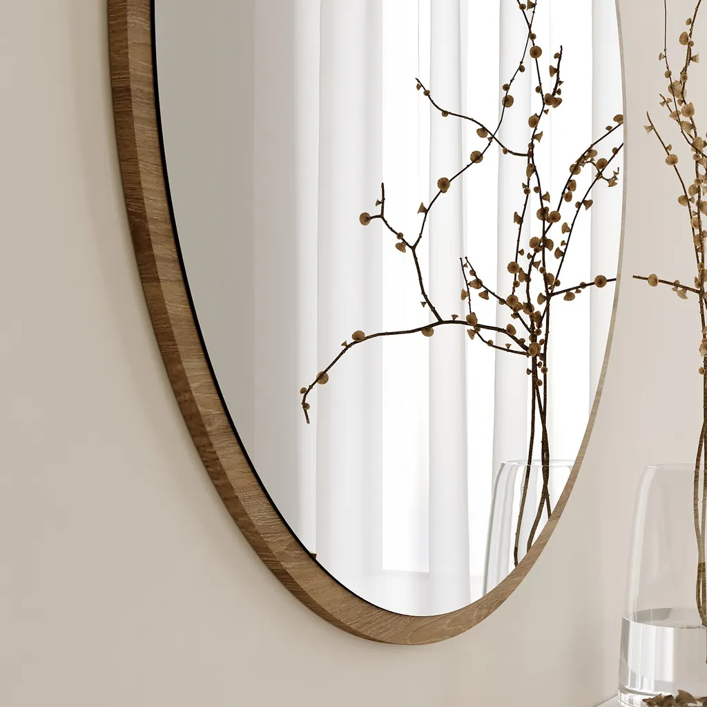Skye Decor A707 Specchio Noce 60cm | Riflessi Naturali per la Casa - 3