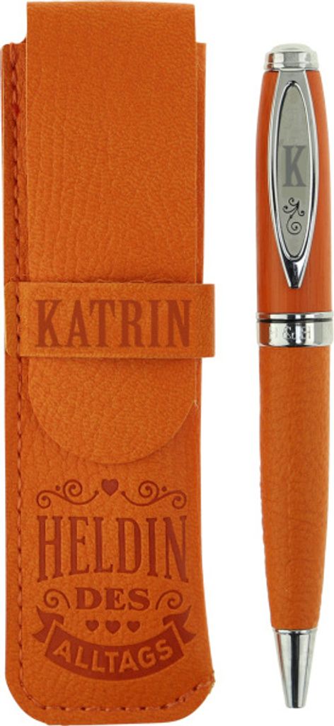 History & Heraldry Bamboo Persönlicher und individueller Kuli Kugelschreiber Stift mit Namen und Spruch Personalisiertes Etui Monogramm-Design per...