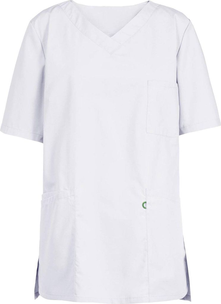 Greiff CARE Damen Schlupfkasack Kurzarm V-Neck Regular-Fit Weiß XXL