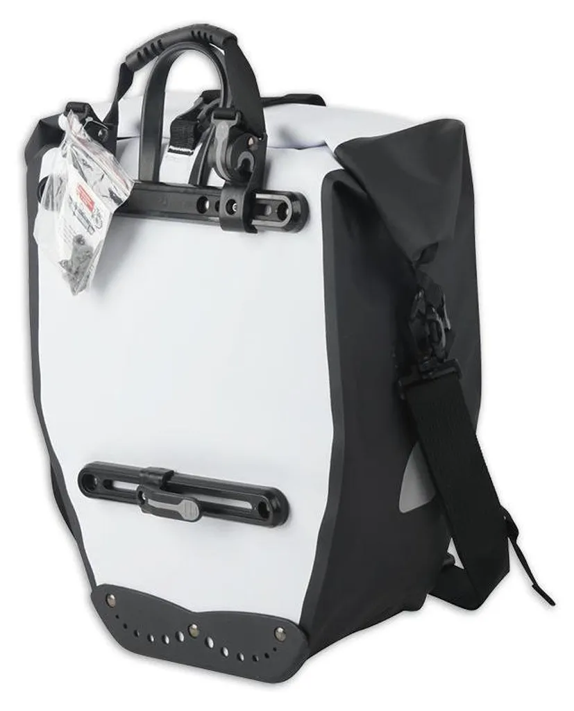 Double sacoche de vélo Lynx XL Rocky noire robuste avec bandes réfléchissantes