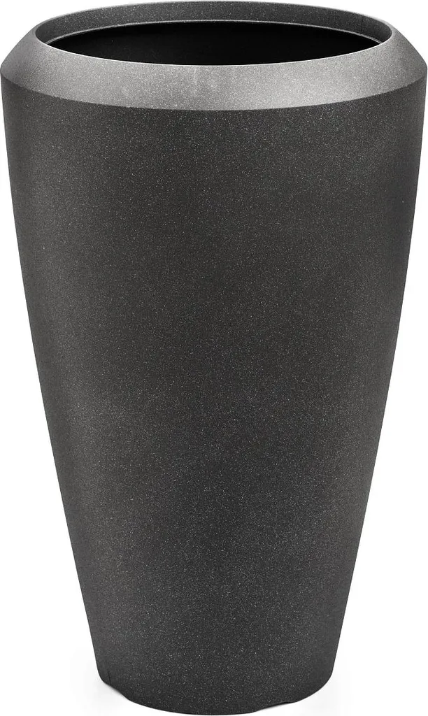 Grand Bac à Fleurs Ovale G21 Charbon - Jardinière Haute 70 cm Grise