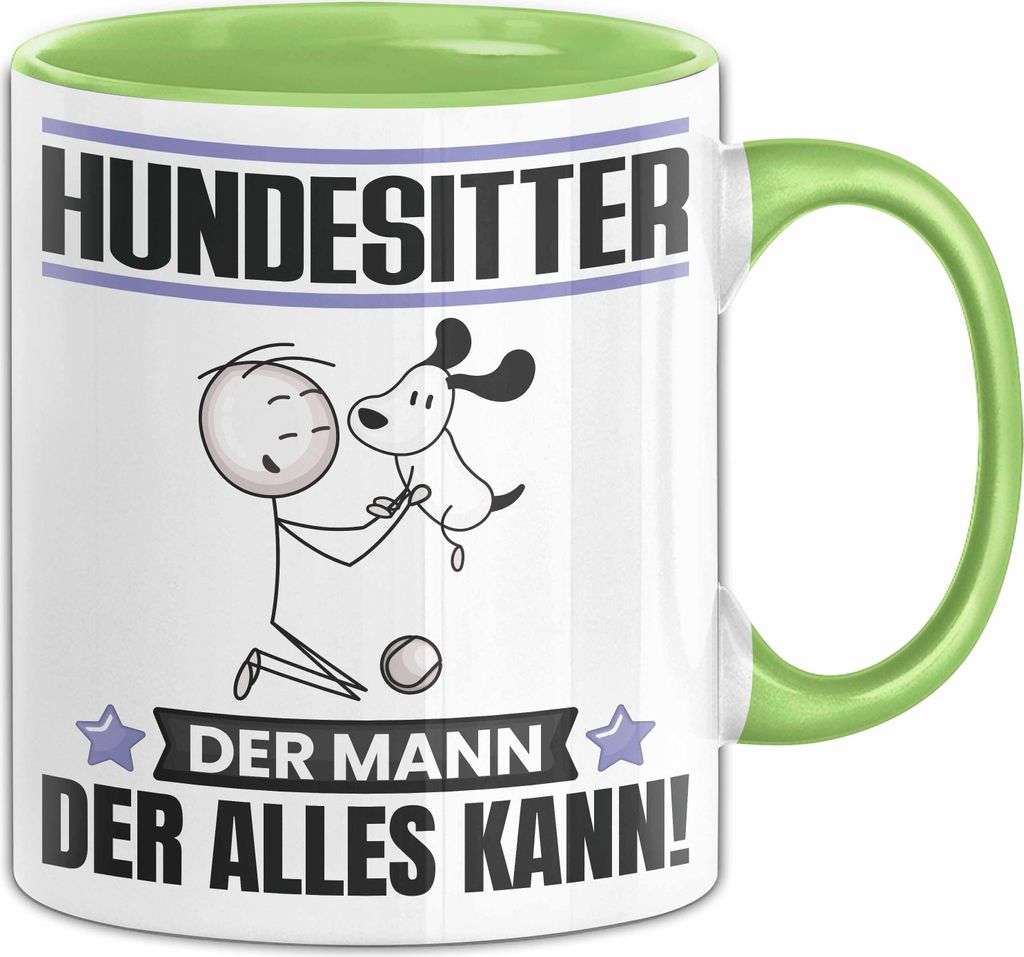 Hundesitter Tasse Geschenk für Hundesitter Der Mann Der Alles Kann Geschenkidee zum Geburtstag (Grün)