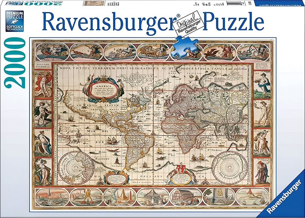 Ravensburger Map of the World 1650, 2000 kusov, Mapy, 14 Obrázok produktu 