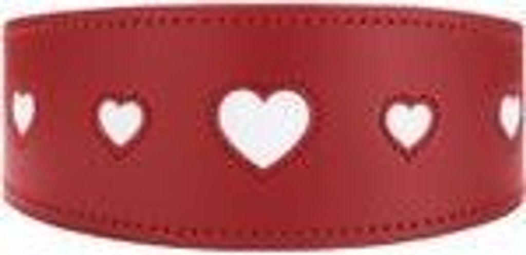 Hunter Windhundhalsband Love rot/schwarz