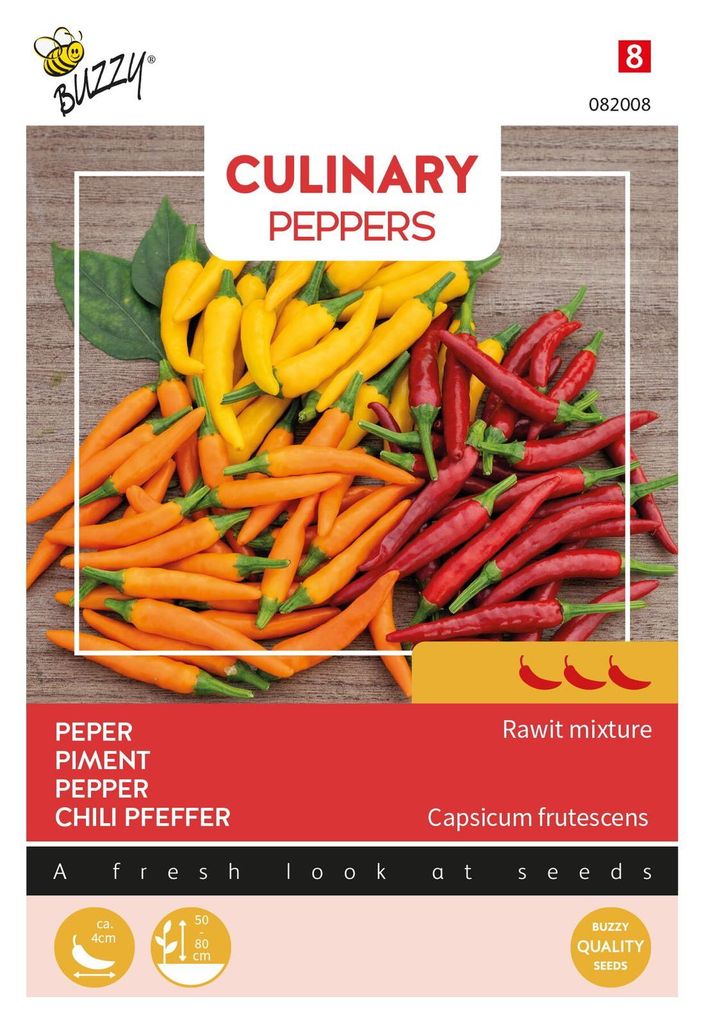 Paprika Rawit Mix (3 Farben) | Paprikasamen von Buzzy Seeds