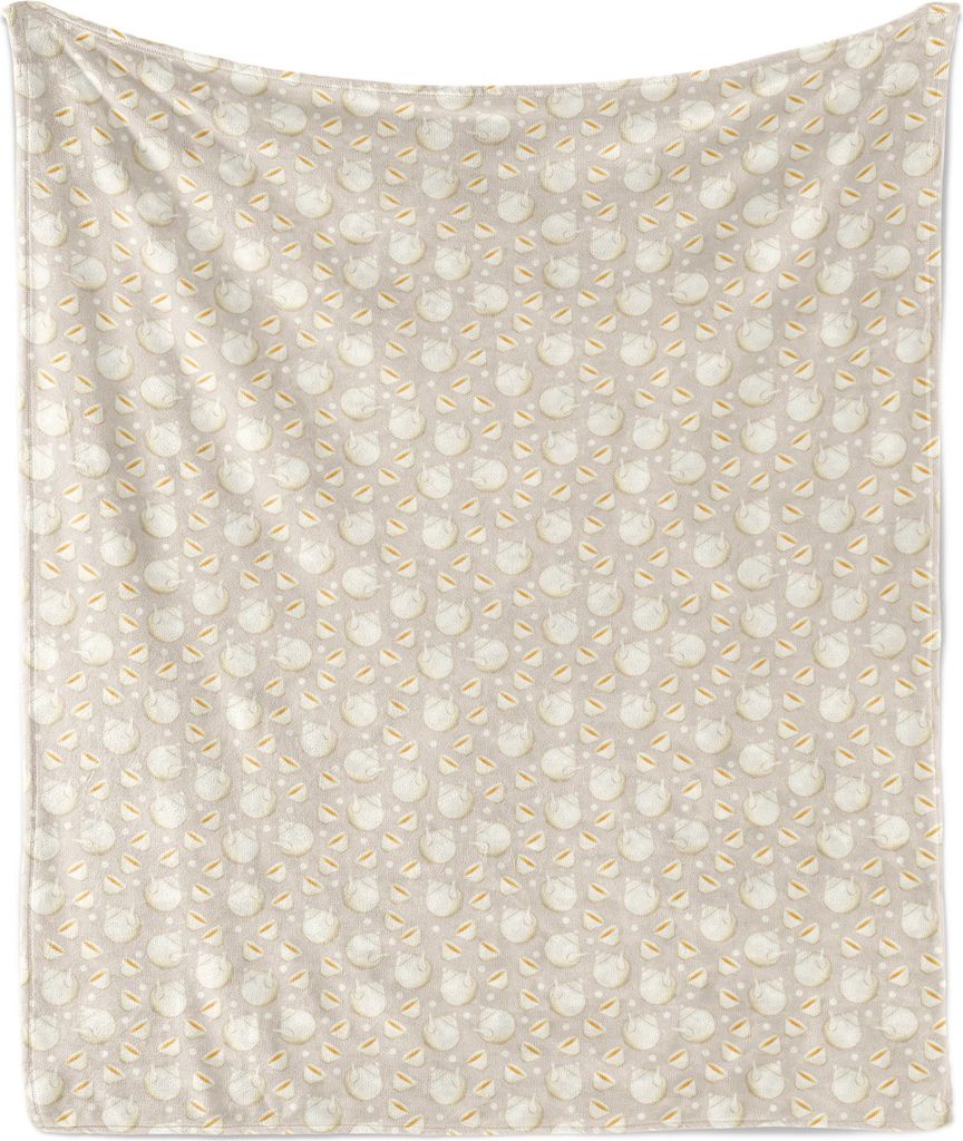 ABAKUHAUS Tee-Party Weich Flanell Fleece Decke, Schwimmdock Teekannen und Tassen Druck mit Tupfen genießen heiße Getränke, 175 x 230 cm, Pale Ta...