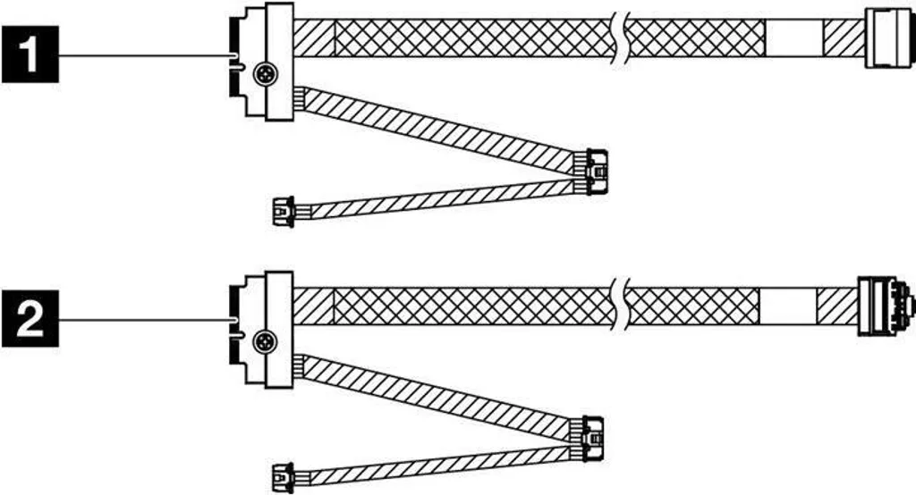 Câblage Interne M.2 SATA NVMe pour Serveur Lenovo SR635 V3 Kit Complet