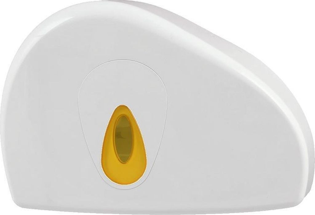 PlastiQline Großrollenspender MINI + Restrolle - Kunststoff - Farbfenster gelb