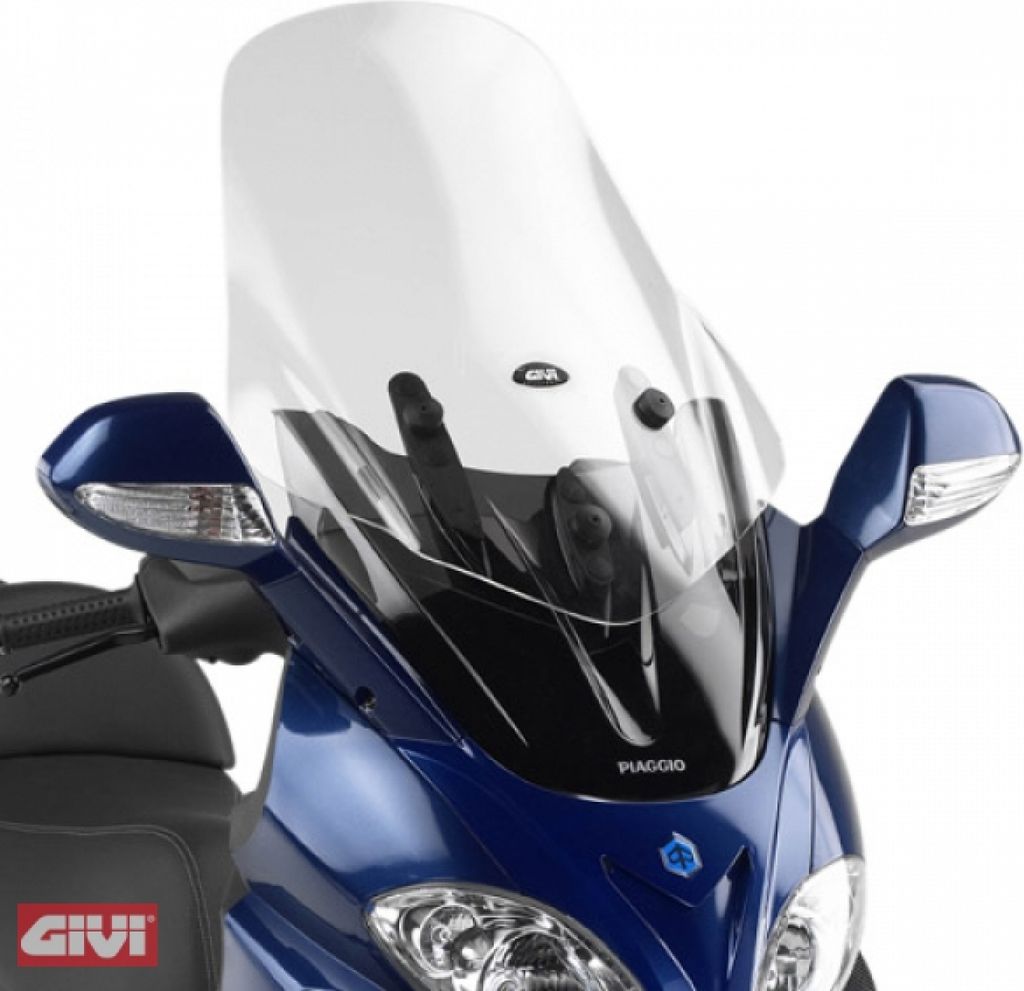 Pare-brise GiVi transparent 640 x 500mm pour Piaggio X9 Image du produit 