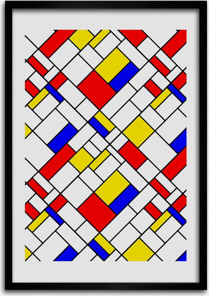 Bild - Bilderrahmen - Foto - 70 cm x 100 cm - MDF - Rahmen - Wandkunst - Abstraktion