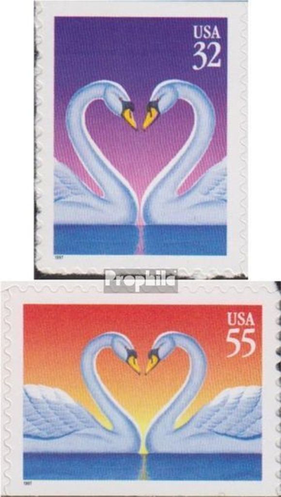 Briefmarken USA 1997 Mi 2803BD-2804BD (kompl.Ausg.) postfrisch Grußmarken