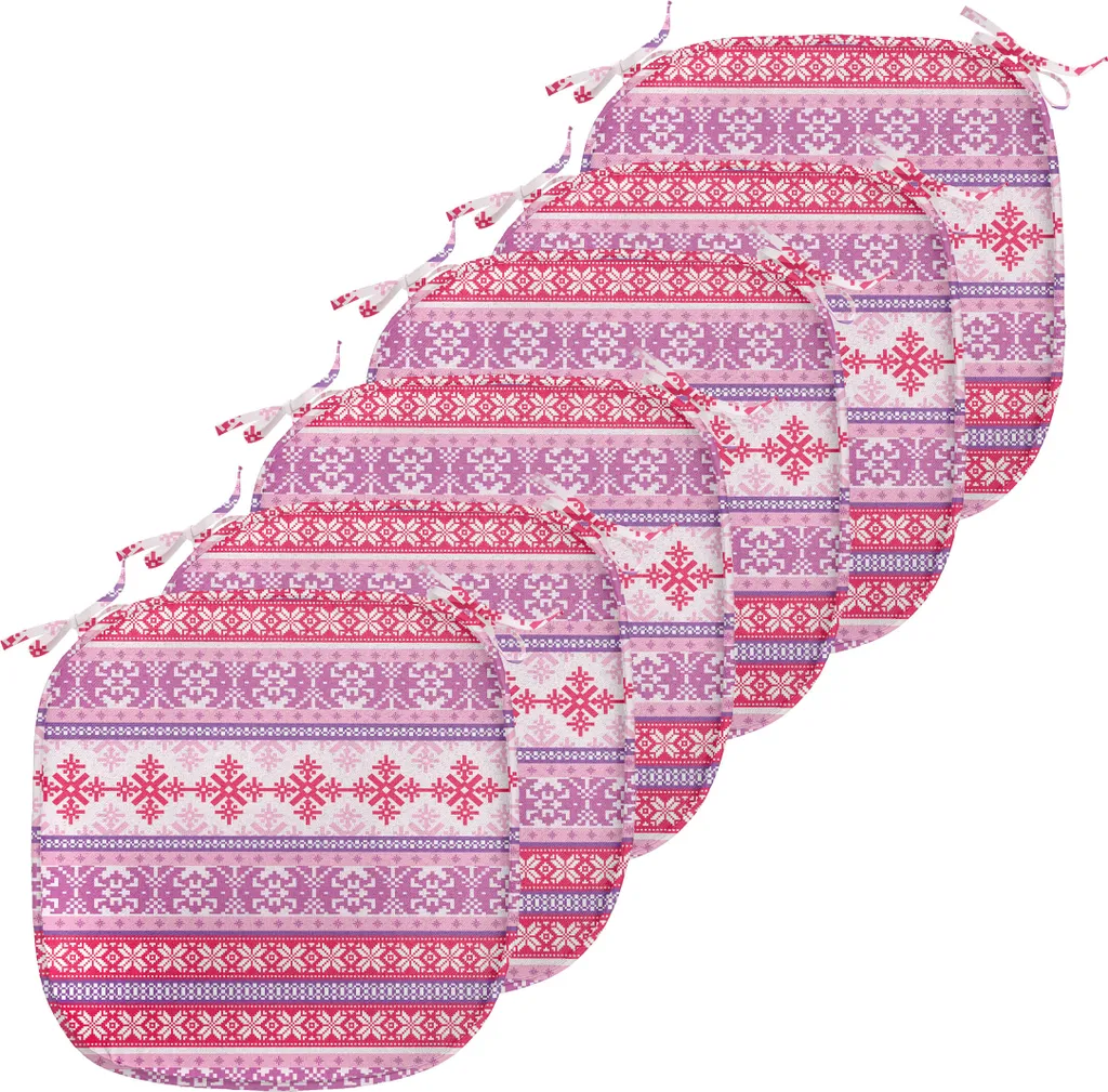 Cuscini Sedie Design Nordico ABAKUHAUS 40x40 Set 6 Viola Geometrici