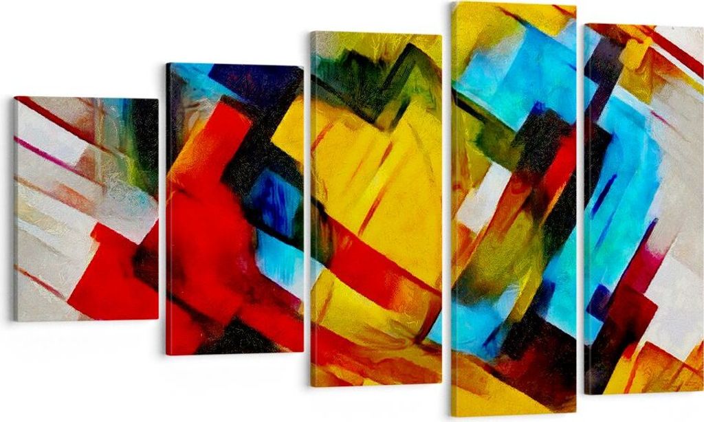 Bild auf Leinwand - Leinwandbild - Abstraktion modern - 100x60cm - Wand Bild - Wanddeko - Leinwanddruck - Bilder - Kunstdruck - Wanddekoration - Le...
