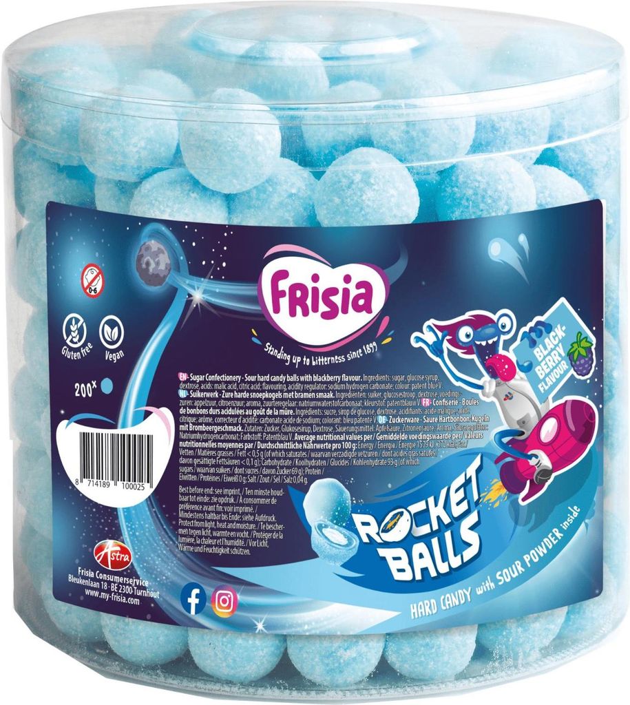 Frisia-Raketenbällchen Brombeeren (200 Stück) Produktbild 