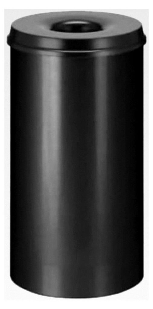Selbstlöschender Papierkorb 50 Liter schwarz Höhe 63 cm