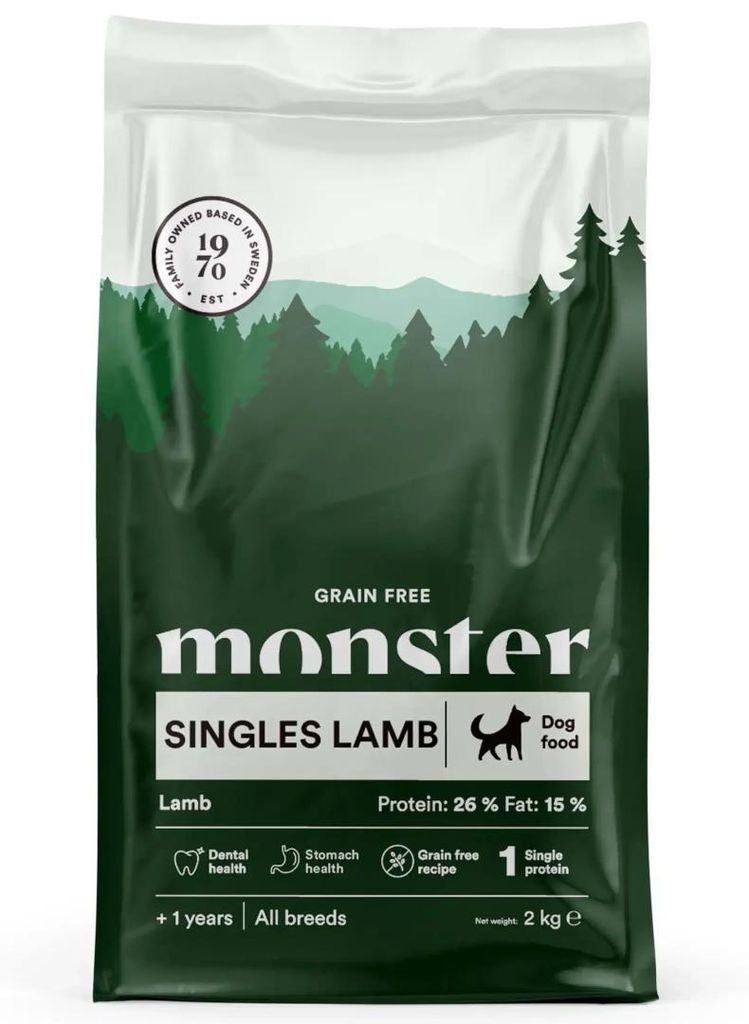 Monster Dog Grain Free Singles Lamb 2kg Getreidefreies Produktbild 