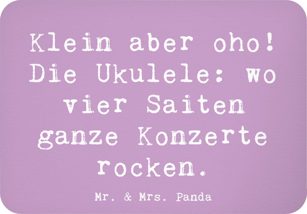 Mr. & Mrs. Panda magnet Spruch Ukulele Magie - Lavendeltraum - Geschenk, zettelhalter, Saiteninstrument, Lernen, whiteboardmagnet, haftmagnet, Musi...