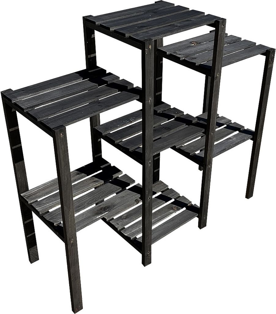 Mucola Blumentreppe Holz Blumenregal Pflanztreppe Produktbild 