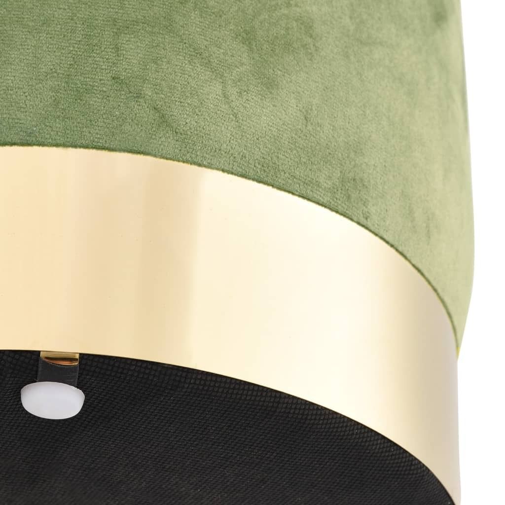 Sgabello verde senape e velluto dorato Immagine del prodotto 