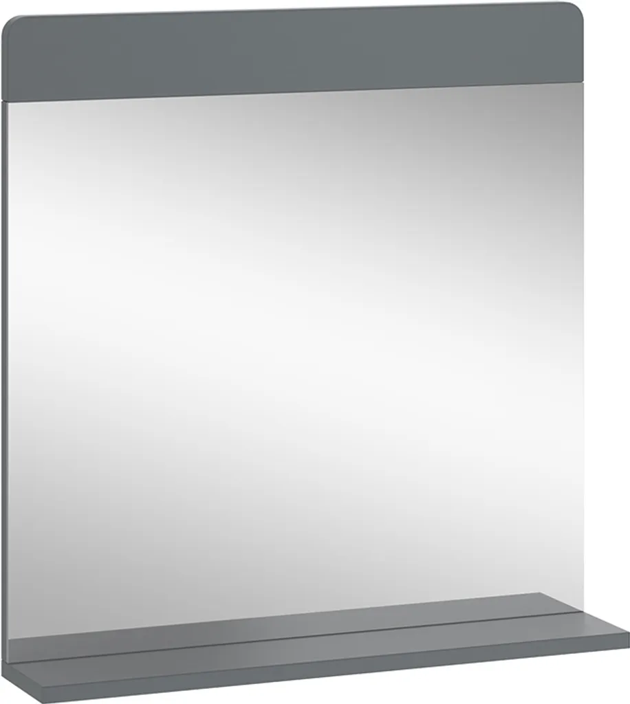 Specchio Bagno con Mensola Vicco Izan Grigio - Salvaspazio 60x62 cm