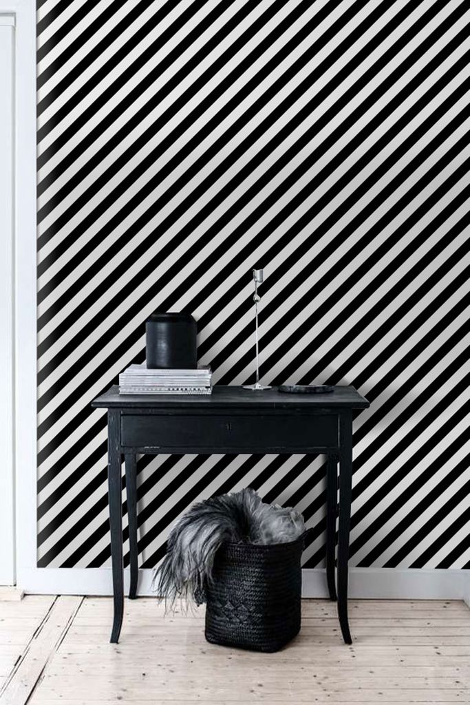 Coloray Fototapete 250x104 cm An Einer Wand Latex Latextapete - Diagonale Streifenstreifen.