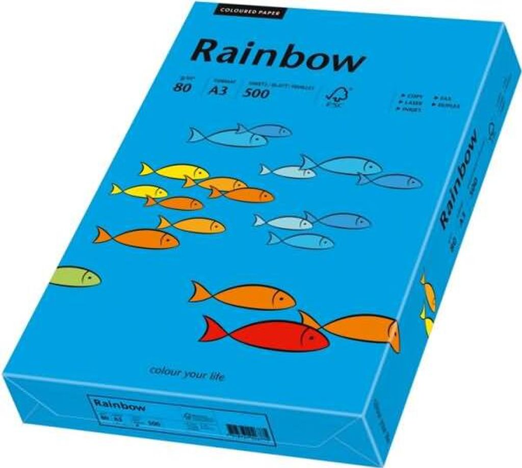 Multifunktionspapier Color DIN A3 80g/m² intensivblau 500 Bl./Pack.