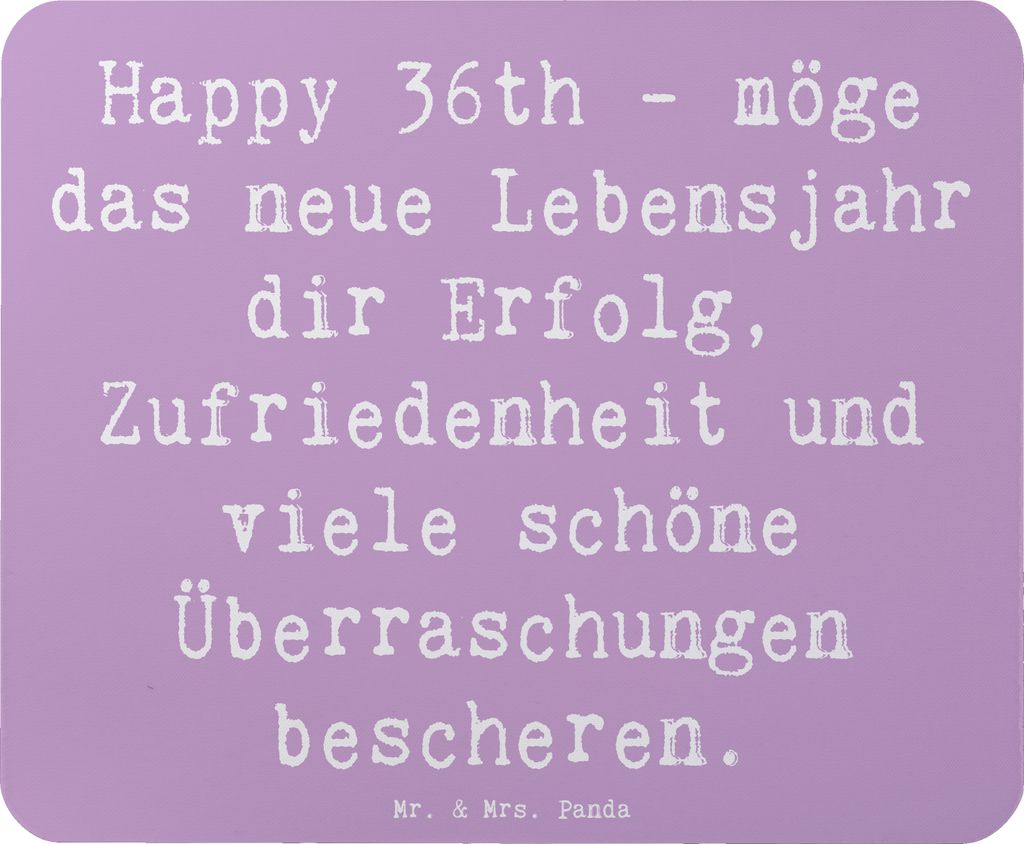 Mr. & Mrs. Panda Mauspad Spruch 36. Geburtstag Segen - Produktbild 