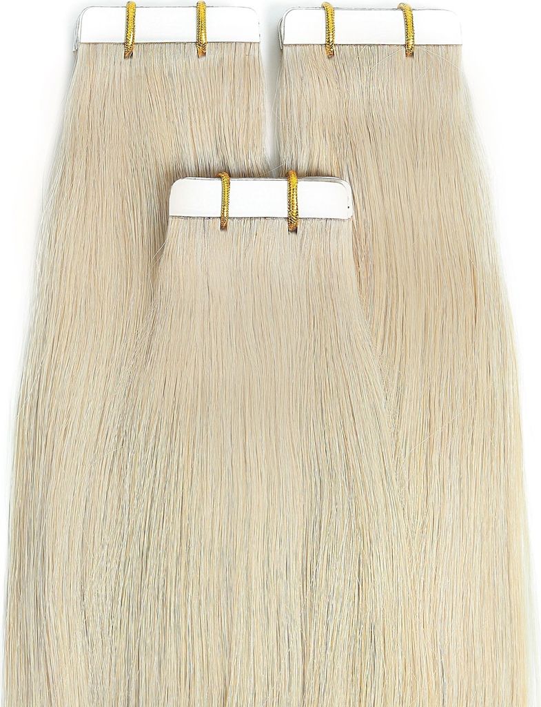 hair2heart Premium Tape Extensions cheveux humains raides - Image du produit 