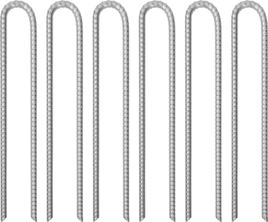 "2026 Promotion" Zeltheringe 6 Stk. - Hohe Qualität - U-Form 41,5 cm Ø12 mm Verzinkter Stahl - Campingzelte CC23471