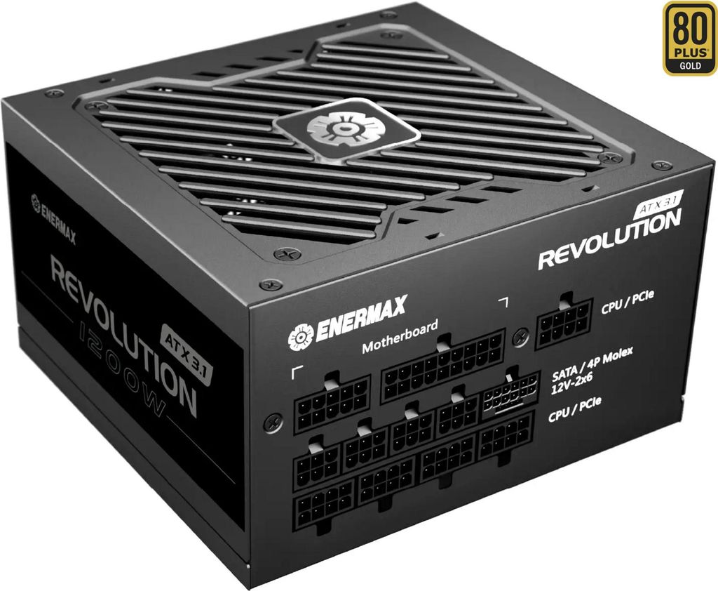 Enermax Power Supply Revolution3 80+ Gold Black ATX3.1 - PC-/Server Netzteil - ATX