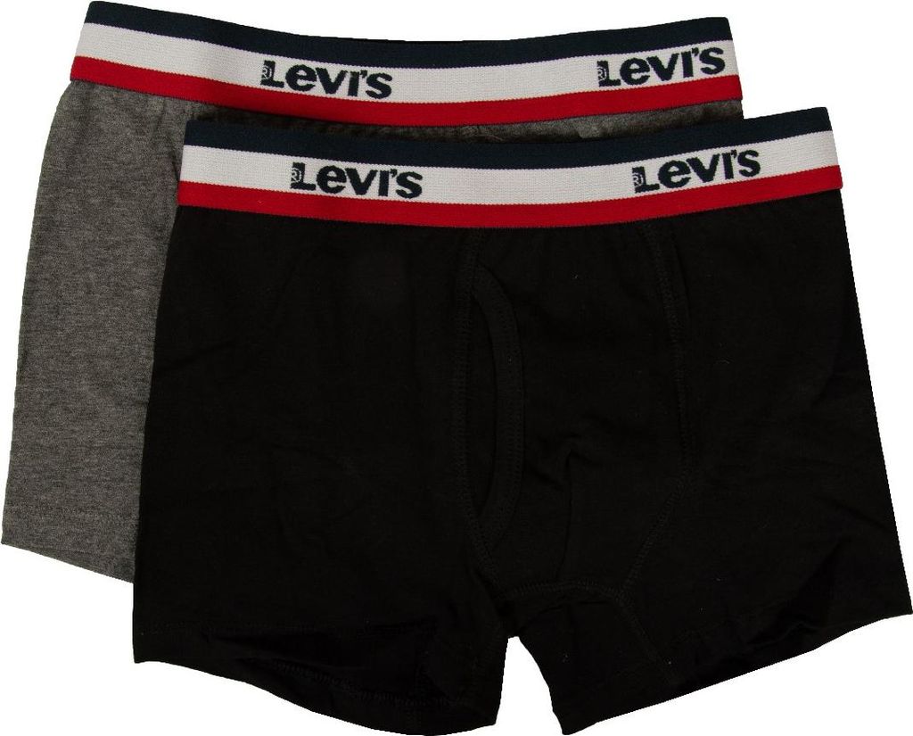 LEVI'S Boxershorts für Jungen 2er-Pack Kleidungsstücke Stretch-Baumwolle Stretch sichtbar Artikel 9L0130, M 132-147cm / 8-11 yrs, Cotone 95%,Elas...