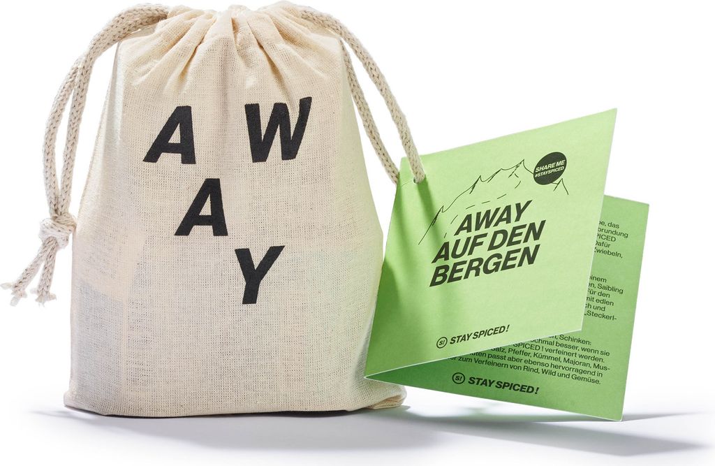 AWAY am Berg | Gewürze Set | 6 Gewürze im Jutebeutel