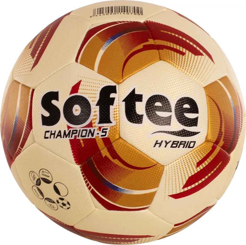 Ballon de football Softee taille 5 durable contre la crevaison