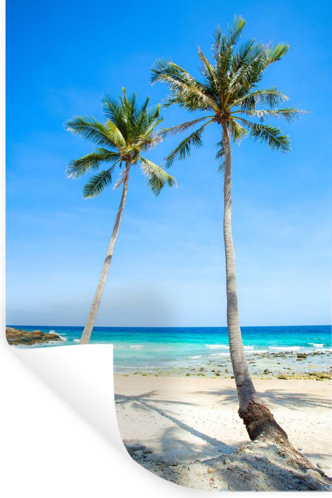 MuchoWow Wandtattoo Wandsticker Wandaufkleber Palme - Sommer - Tropisch 60x90 cm Selbstklebend und Repositionierbar - Sticker - Dekorfolie