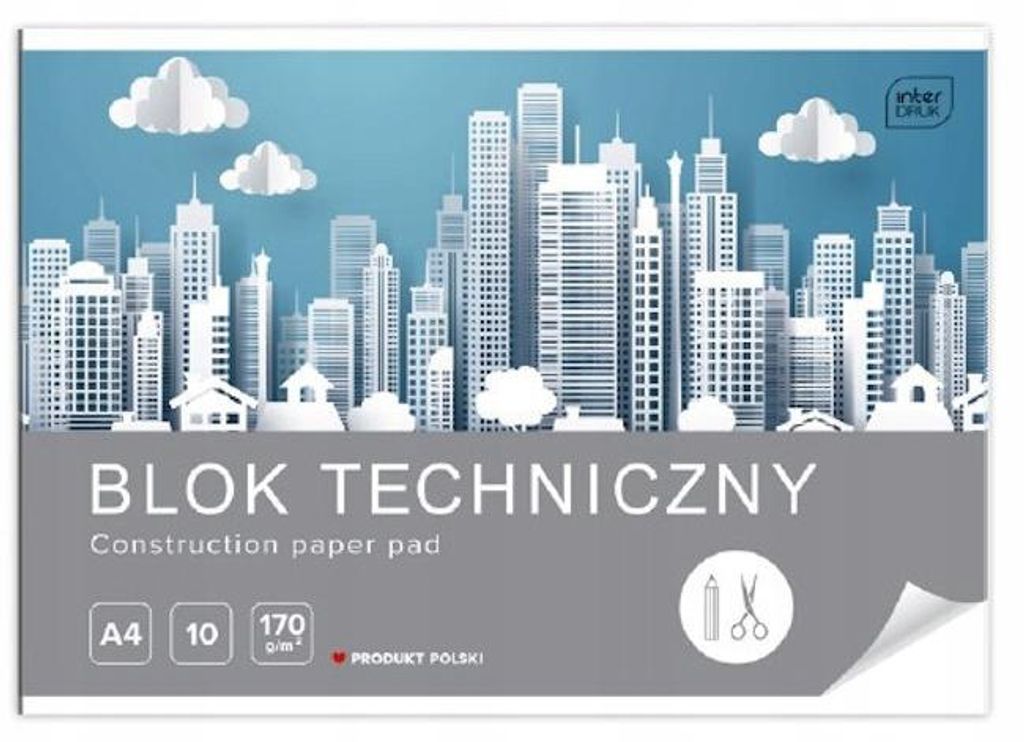 Technisch Blok A4, 170G, Wit, 10 Vel, Interdruk Productafbeelding 