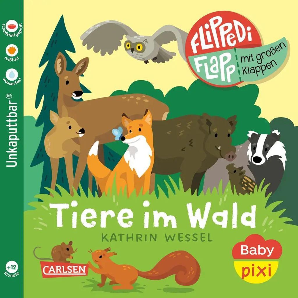 Baby Pixi (unkaputtbar) 178: Flippediflapp: Tiere im Wald Obrázok produktu 