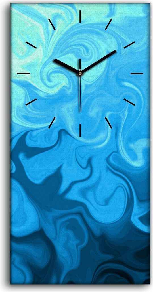 Küche Wohnzimmer Wand Leinwand Uhr Geräuschlos 30x60 Malerei Abstrakte Kunst - schwarze Hände
