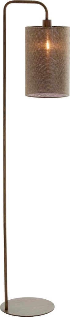 Light & Living - stehlampe - Donio - beige braun - baumwolle metall - E27 - 1738252