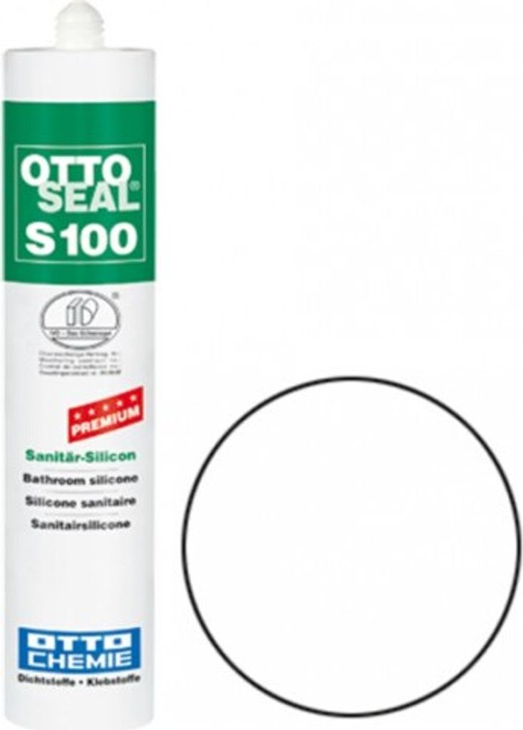 Ottoseal Premium Sanitär Silicon S 100 Farbe C 01 weiß Produktbild 