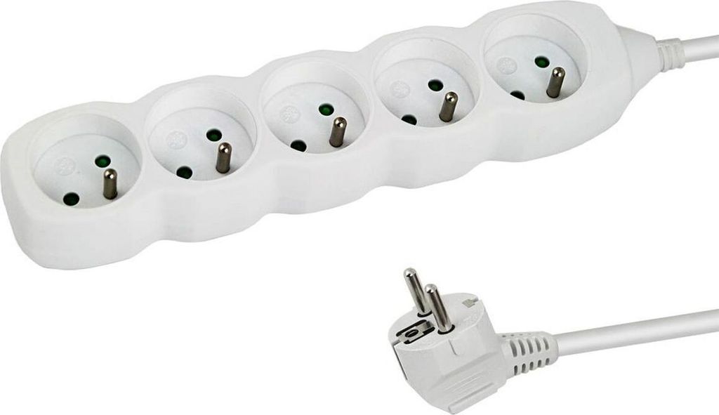 Esperanza ELK207W Verlängerungskabel 1 5 m 5 AC-Ausgänge Drinnen Weiß