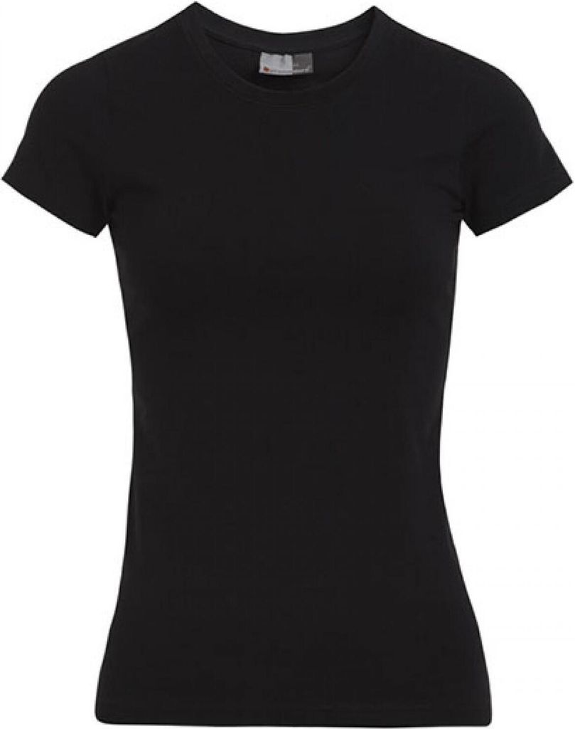 Slim-Fit T-Shirt Damen, Schwarz, S
