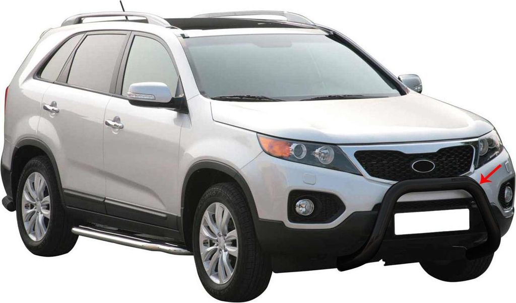 Frontbügel Frontschutzbügel für Kia Sorento 2009-2012 ø76mm Stahl Schwarz Schutz