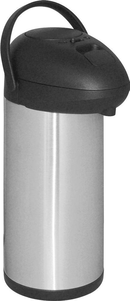 Isolierpumpkanne 5 Liter Edelstahl mit Pump-Druckknopf, abnehmbarem Deckel für Buffet & Catering