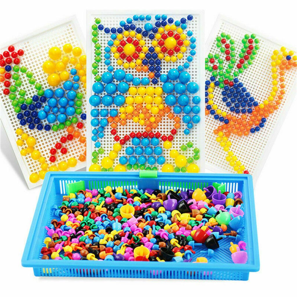 Mosaik-Steckspiel 592 Stecker Steckmosaik Spielzeug Geschenkset für Kinder DE 