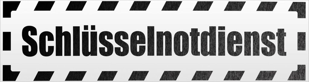Kiwistar Schlüsselnotdienst gestreift Magnetschild Schild magnetisch - 60cm Schwarz - reflektierend - Magnetfolie für Auto PKW Kfz
